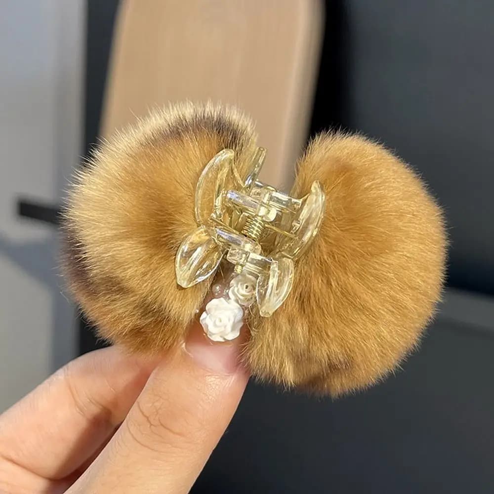 Clip fissa per coda di cavallo alta con stampa leopardata in tinta unita Mini fermaglio per capelli in stile coreano Piccola forcina per bambini Copricapo Artiglio per capelli