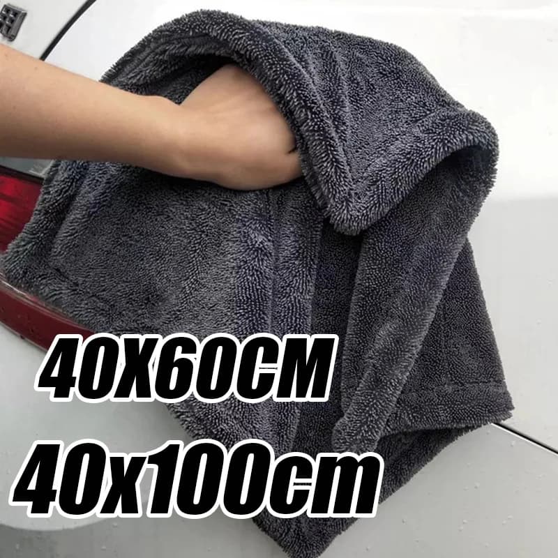 40x60 CM Lavaggio Auto Asciugamano In Microfibra Doppi Strati Salviette di Stoffa Morbide Salviette Per Auto Addensate Strumenti di Pulizia Assorbente Lucidatura Ceretta