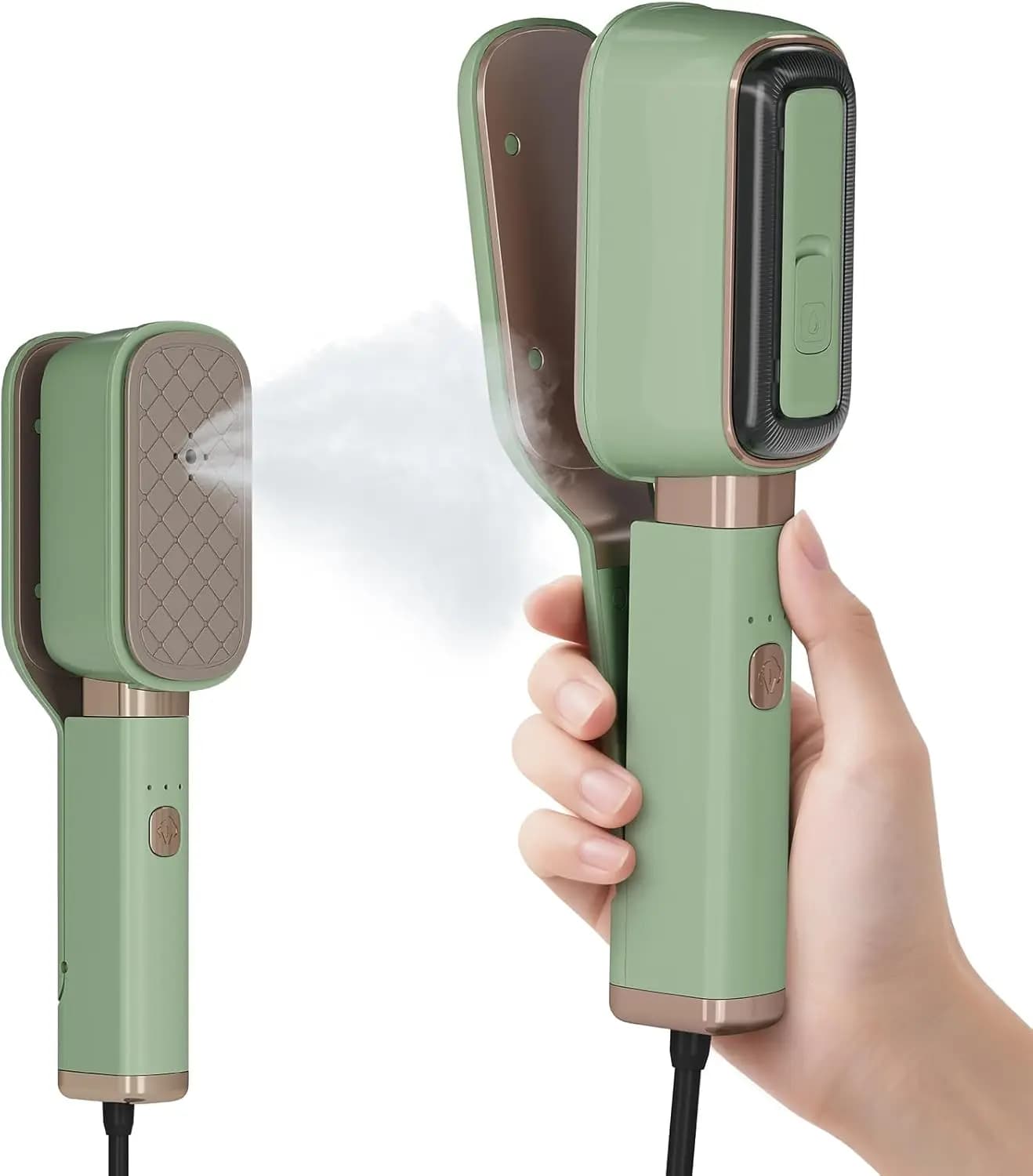 Vaporizzatore portatile 3 in 1 per vestiti, 180 ° Dispositivo antirughe rotante a riscaldamento rapido