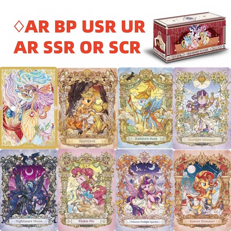 KAYOU Genuine My Little Pony Card Starry Bag Series 2 Cute Princess BP AR UR USR Anime Character Rare Collection Card Toys Gifts