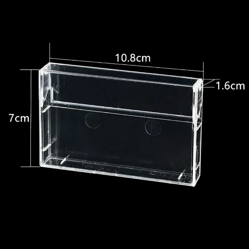 NUOVO 1 pz Scatola Trasparente per Cassette Audio, Custodia Antipolvere per Nastri Magnetici Vuoti