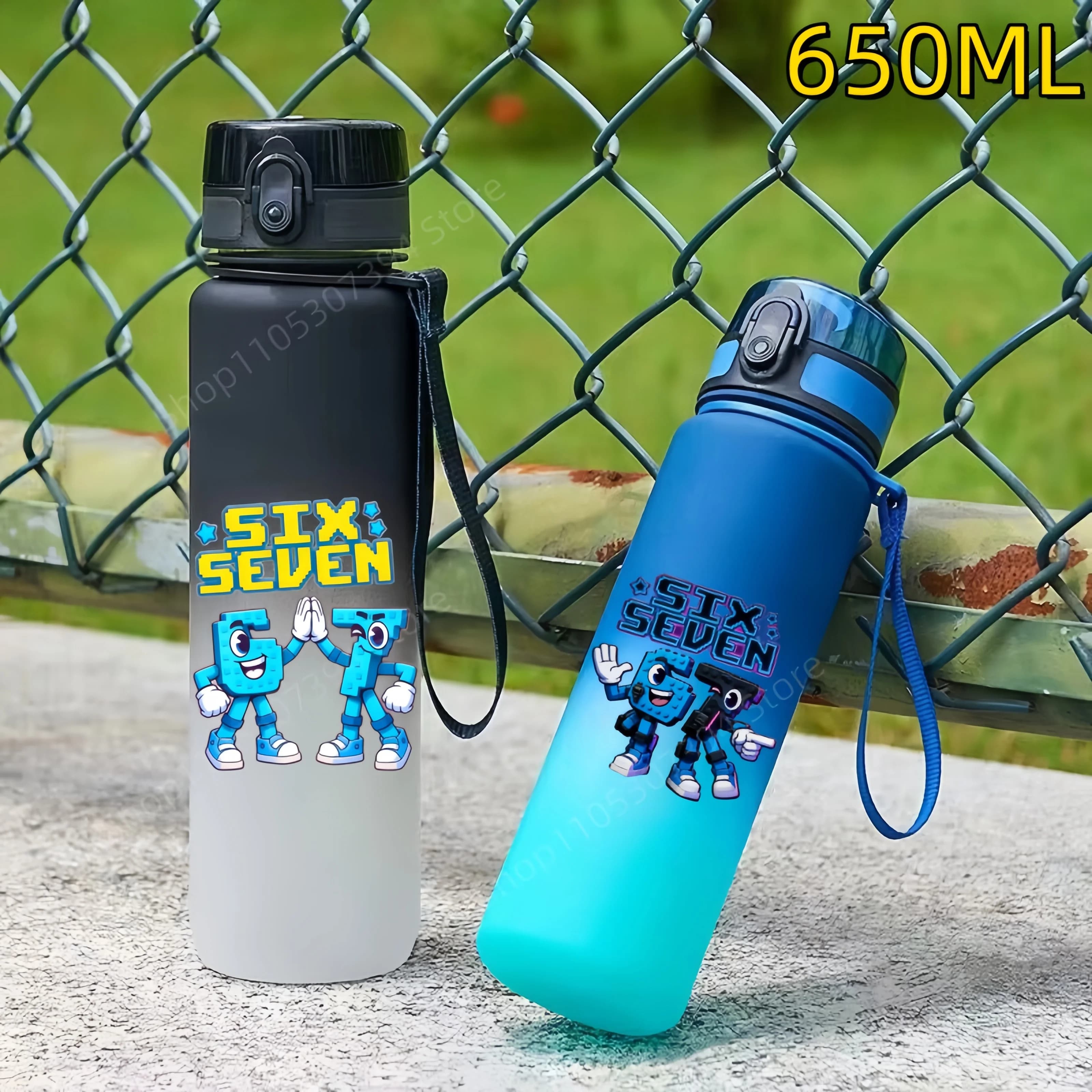 Borraccia Sportiva Portatile da 650ML per Fitness, Viaggi e Ufficio - Borraccia Shaker per Bevande da 67 Six - Perfetta per il Gioco 'Steal A Brainrot'