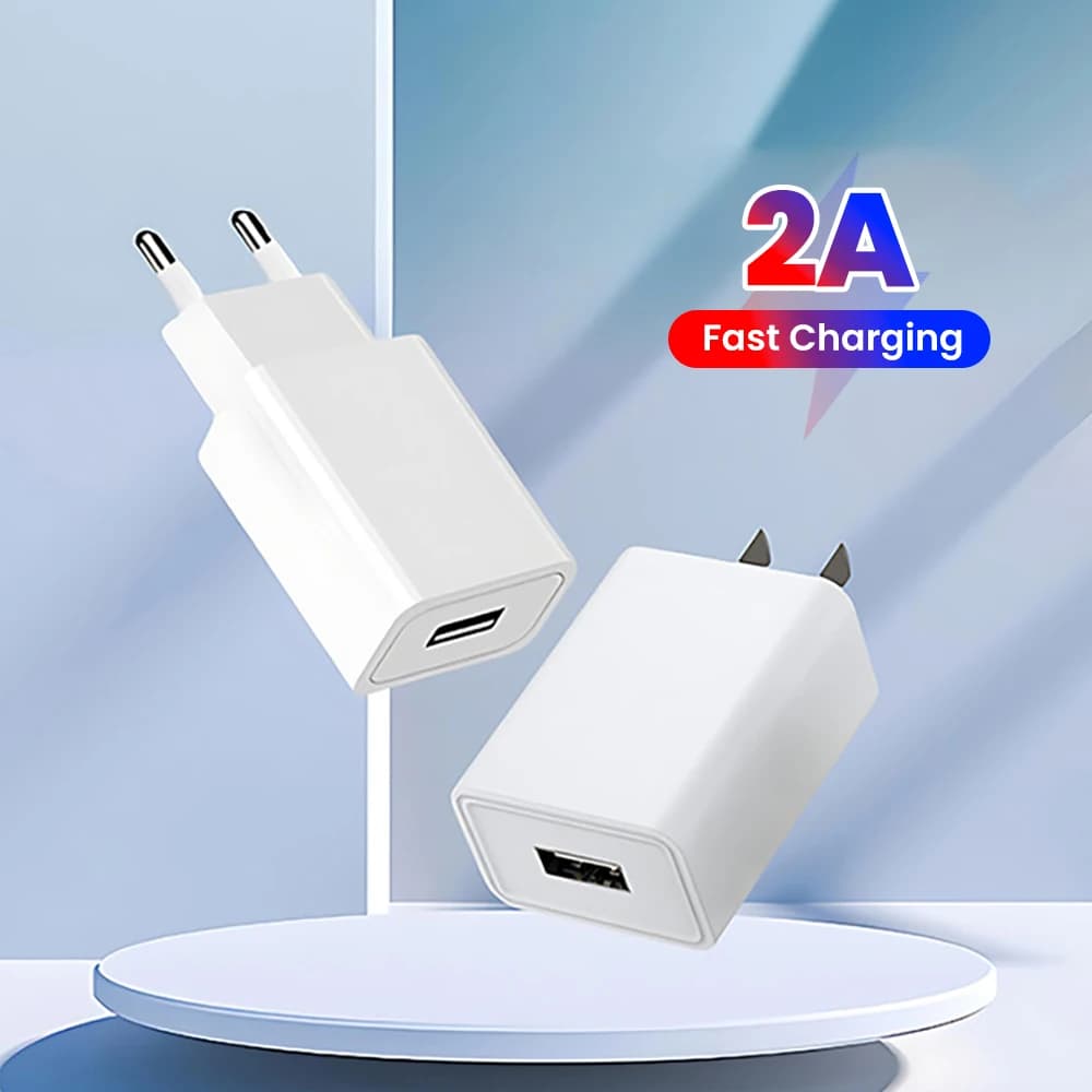 5V 2A USB Wall Charger Fast Charging Adapter Universal Travel Power Supply US EU Plug for iPhone Samsung Xiaomi Tablet Devices