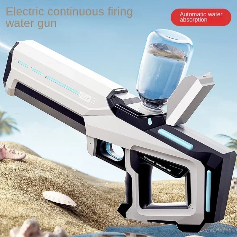 Pistola ad acqua continua elettrica a impulsi con assorbimento automatico e regalo per bambini a forte spruzzo