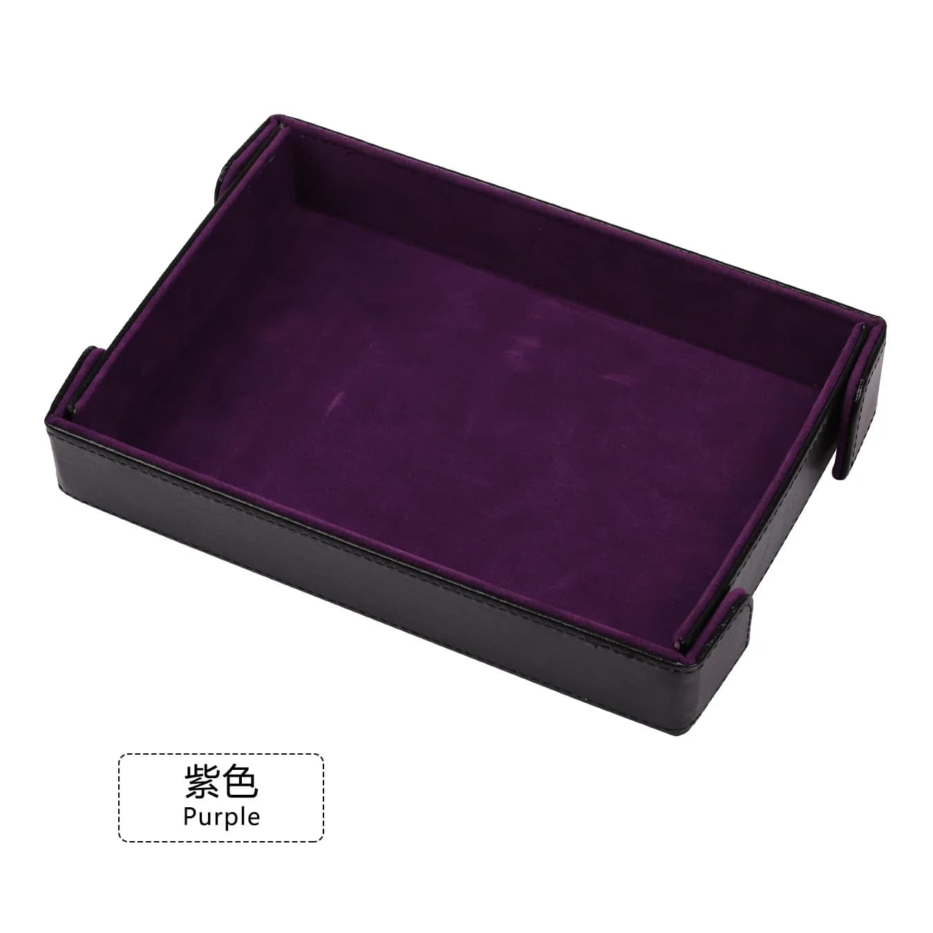 Magnetic Tray for PU Leather Dice, Storage Box with Synthetic Pelliccia, Foldable Rectangular Case for Dice Games, Table Games Accessories and RPG