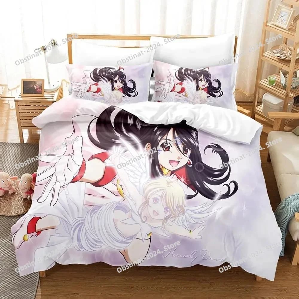 Stampa 3d Anime Oh My Goddess Set biancheria da letto Set letto stampato Copripiumino Lenzuolo Federa Letto Copripiumino morbido Full Queen King Size