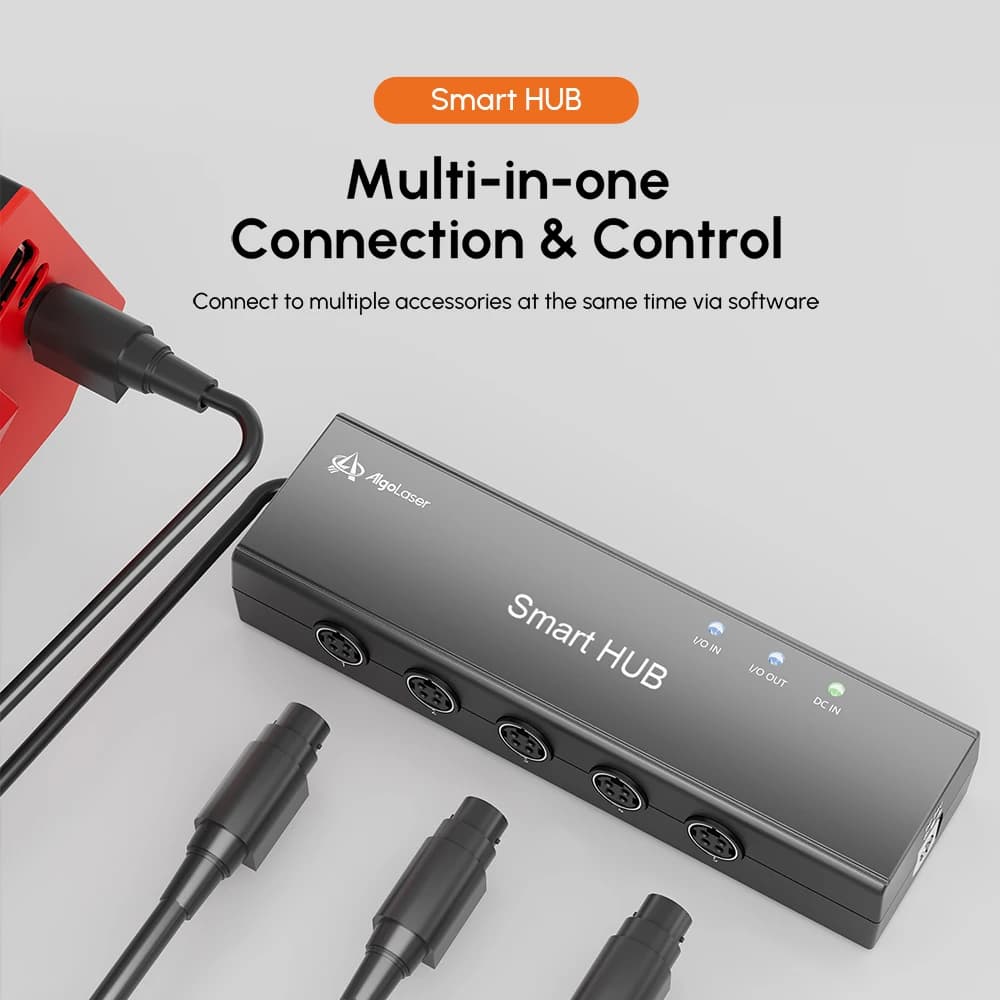 AlgoLaser Smart Hub Gateway for connecting smart accessories and components to AlgoLaser laser engraving and cutting devices via Smart Life.