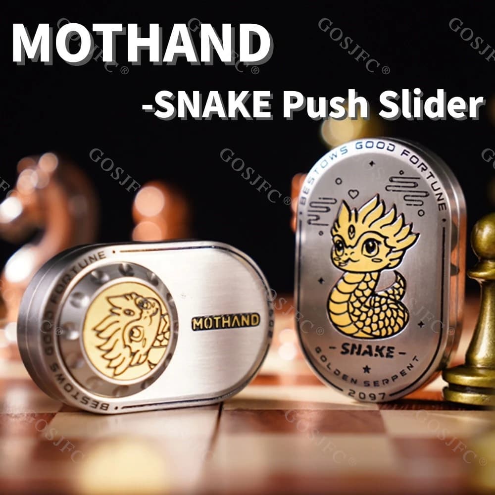 MOTHAND EDC Snake Push Slider Cricchetto Fidget Spinner Fidget Giocattoli per adulti Giocattolo antistress Gadget Accessori da scrivania
