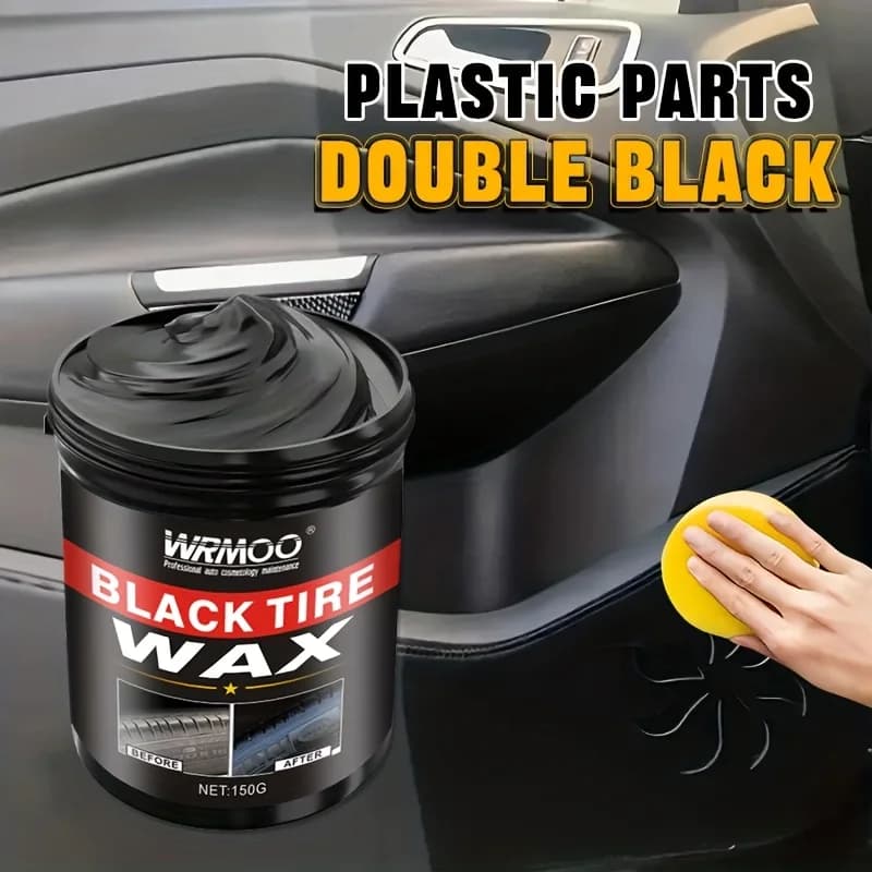 Pasta Lucidante per Pneumatici - Crema Durevole per Pneumatici Auto Effetto Lucido Intenso Cera per Dettagli Auto per Cerchioni Neri