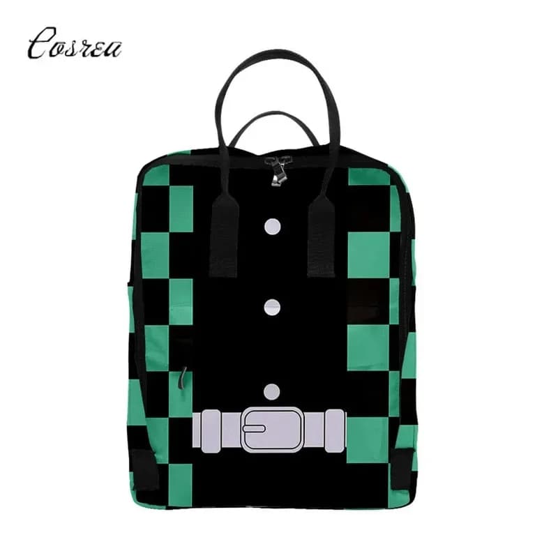 qq78Request7Demon Borsa Zaino Kimetsu Kamado Cosplay Zenitsu Tanjirou Nezuko Borse da scuola Oxford Mochila Feminina Zaino