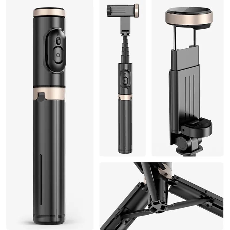 Wireless Bluetooth Selfie Stick Tripod Adjusted Selfie Rod with Phone Holder for iPhone 14 13 12 XS Samsung HUAWEI Xiaomi