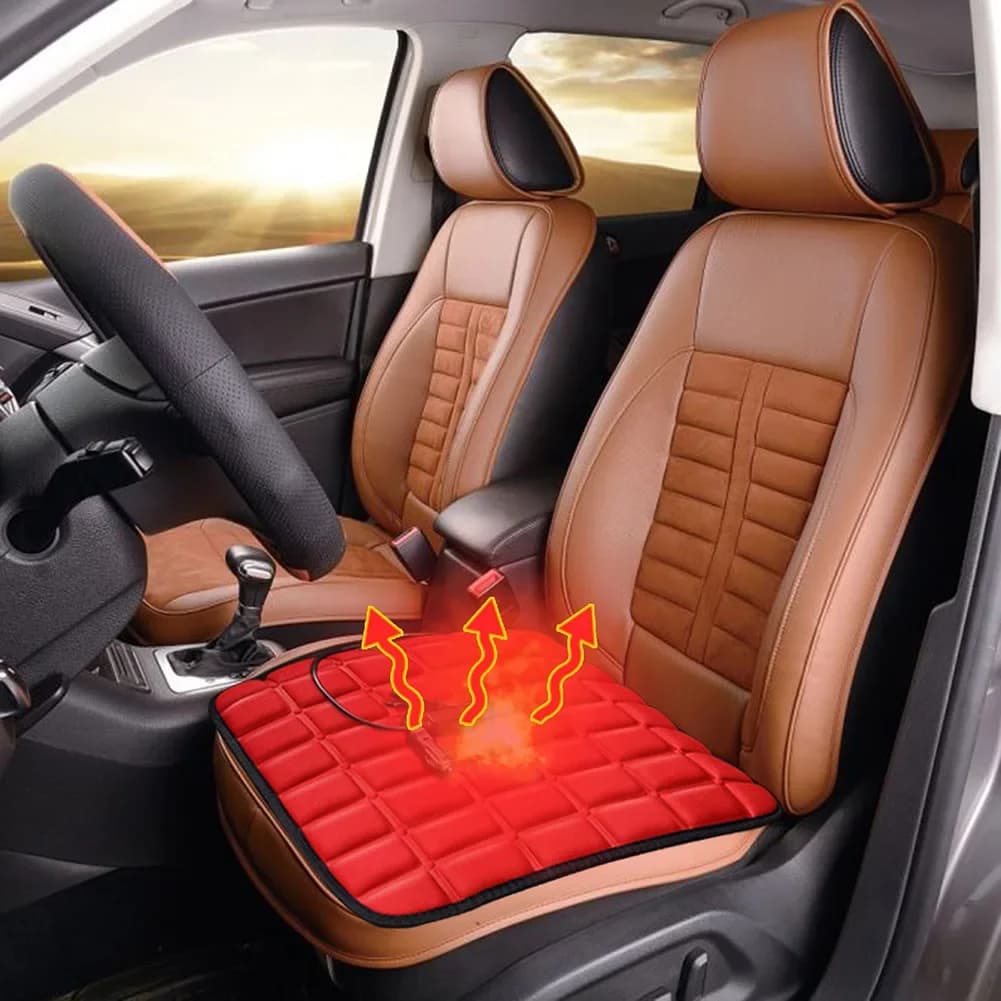 Cuscino Riscaldante Elettrico USB per Auto e Sedia, Coperta Termica Portatile per Campeggio, Casa e Ufficio, Imbottita per l'Inverno