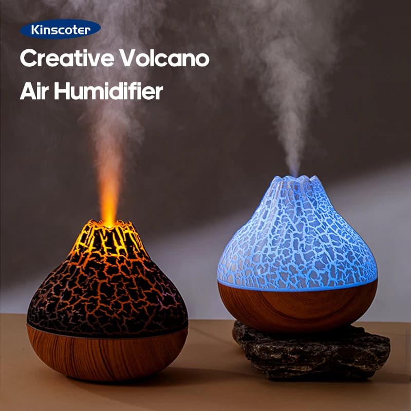 Creativo Vulcano Umidificatore Desktop Elettrico USB Umidificadore Acqua Nebbia Diffusore Purificatore Deodorante per ambienti