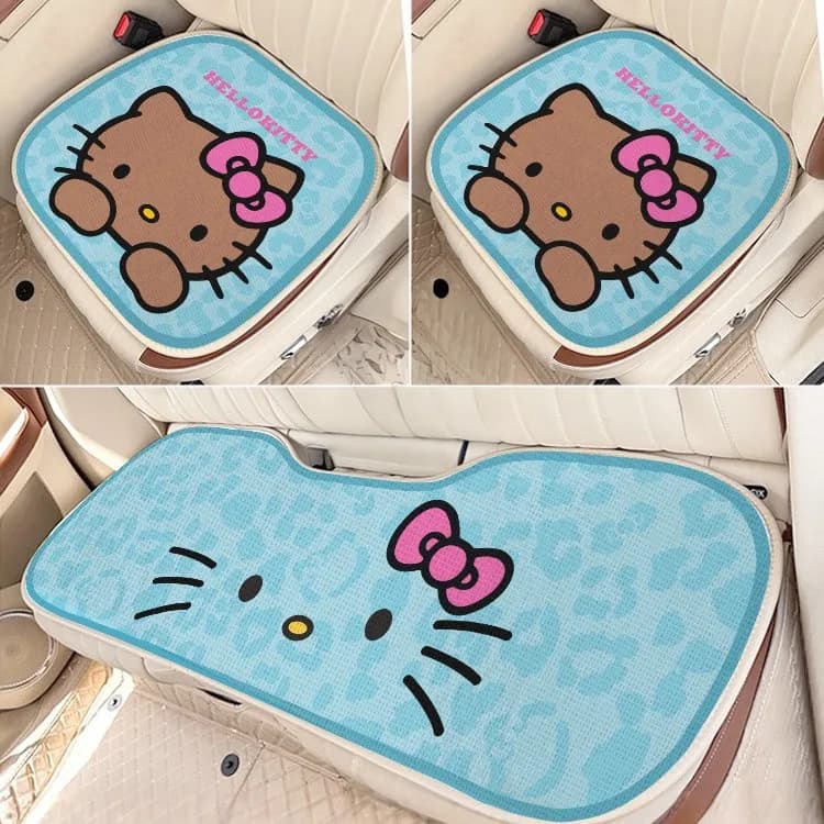 Hello Kitty Car Seat Cover Breathable Pad Mat For Auto Chair Cushion Car Front Seat Cover Four Seasons Anti Slip Mat