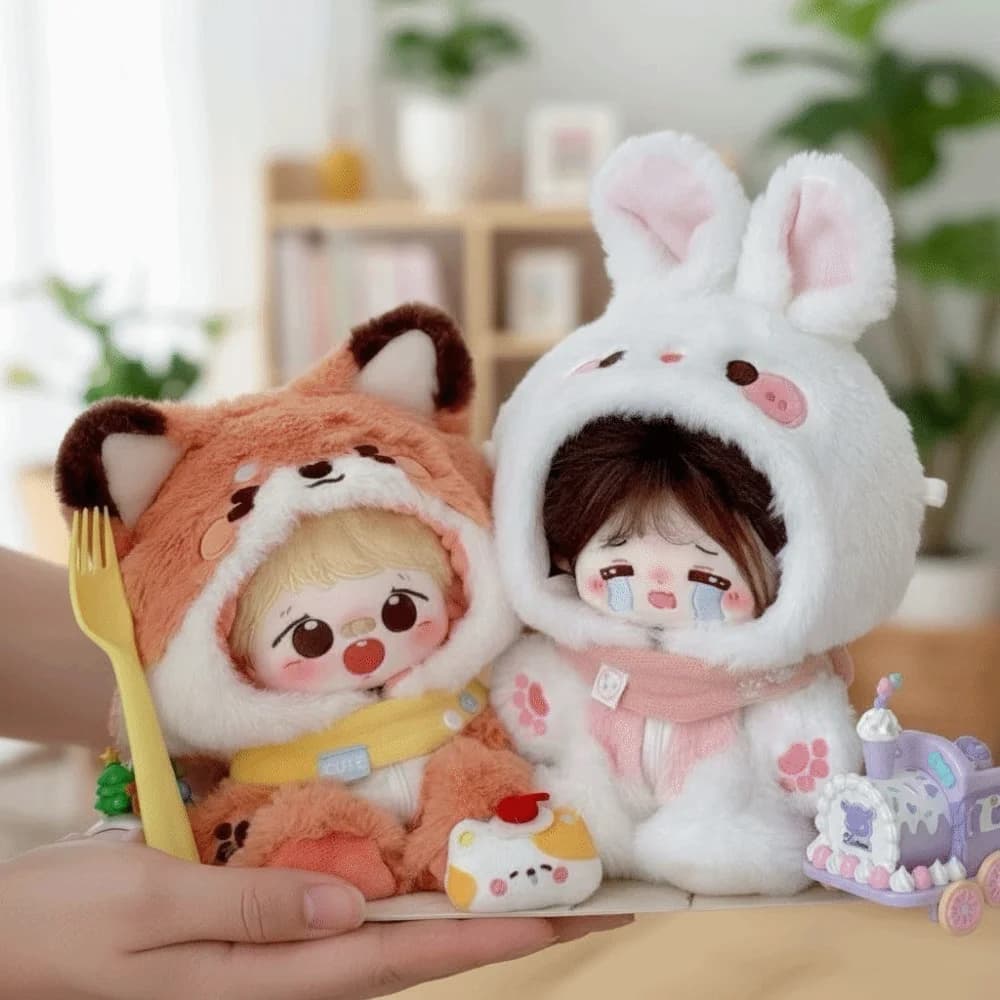 Grazioso Completo per Bambole da 20 cm, Vestiti per Bambole, Costume da Volpe, Coniglio, Animale, Accessori per Bambole