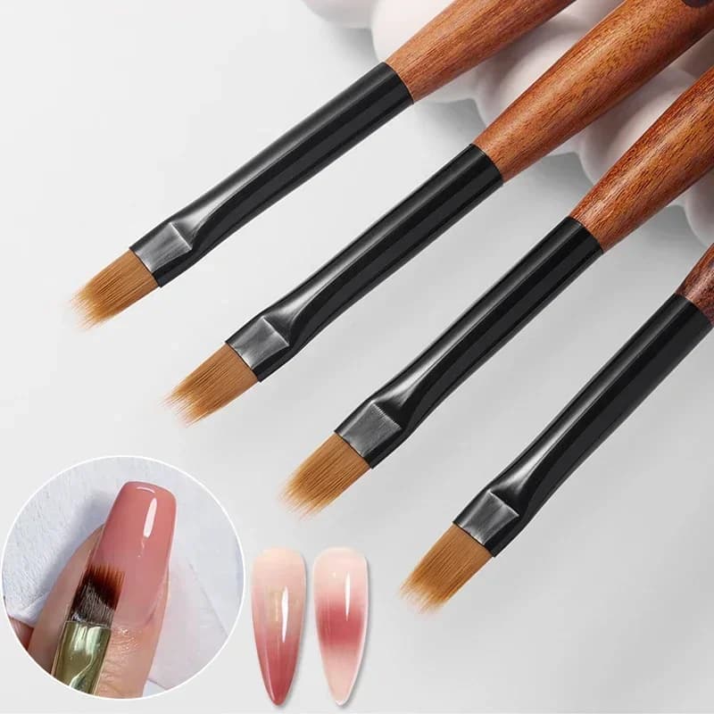 Pennello per nail art sfumato Penna per unghie in acrilico Ombre DlY Pennelli per gel UV Pittura Disegno Fiori Pennello per unghie Strumenti per manicure per salone