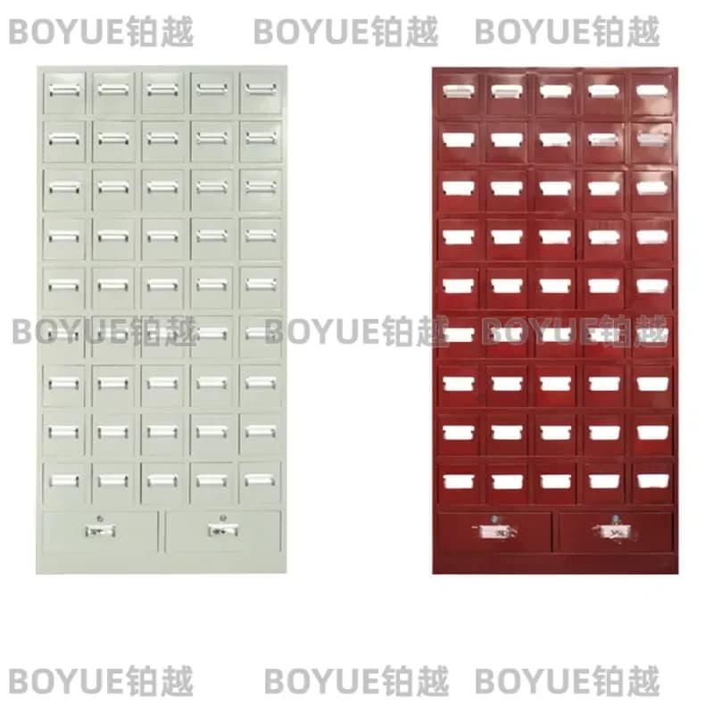 Thickened Steel Medicine Cabinet with 47 Buckets Western Style Storage Organizer for Home Pharmacy First Aid Kit Wall Mount