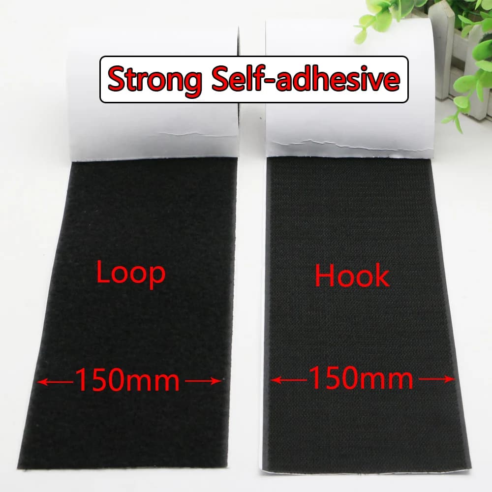 150 mm strong self-adhesive adhesive tape with hook and adhesive tape with magic rubber strap with DIY glue