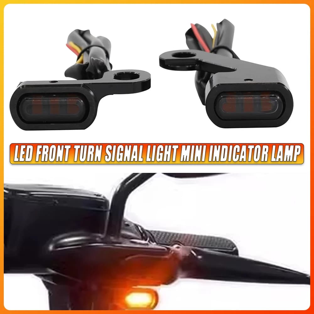 Luce LED Anteriore per Indicatori di Direzione Moto, Mini Lampada Indicatrice per Harley Softail 2000-2014, Dyna 1999-2017, Sportster 1993-2003