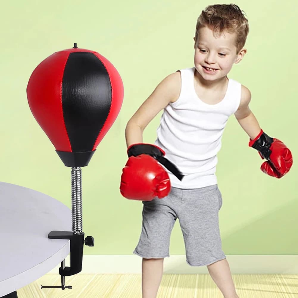 Desktop Punching Bag Boxing Punching Bag Wall-Mount Punching Ball with Clamp Portable Speed Bag for Home Office