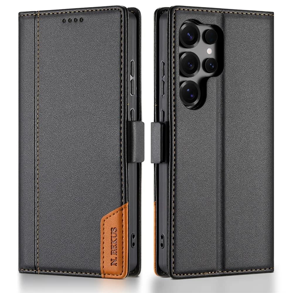 Libro in pelle di lusso Coque per Samsung Galaxy S26 Ultra 5G 2026 Custodia Flip RFID 360 Proteggi Portafoglio Funda Samsung S26 Pro S 26 Plus