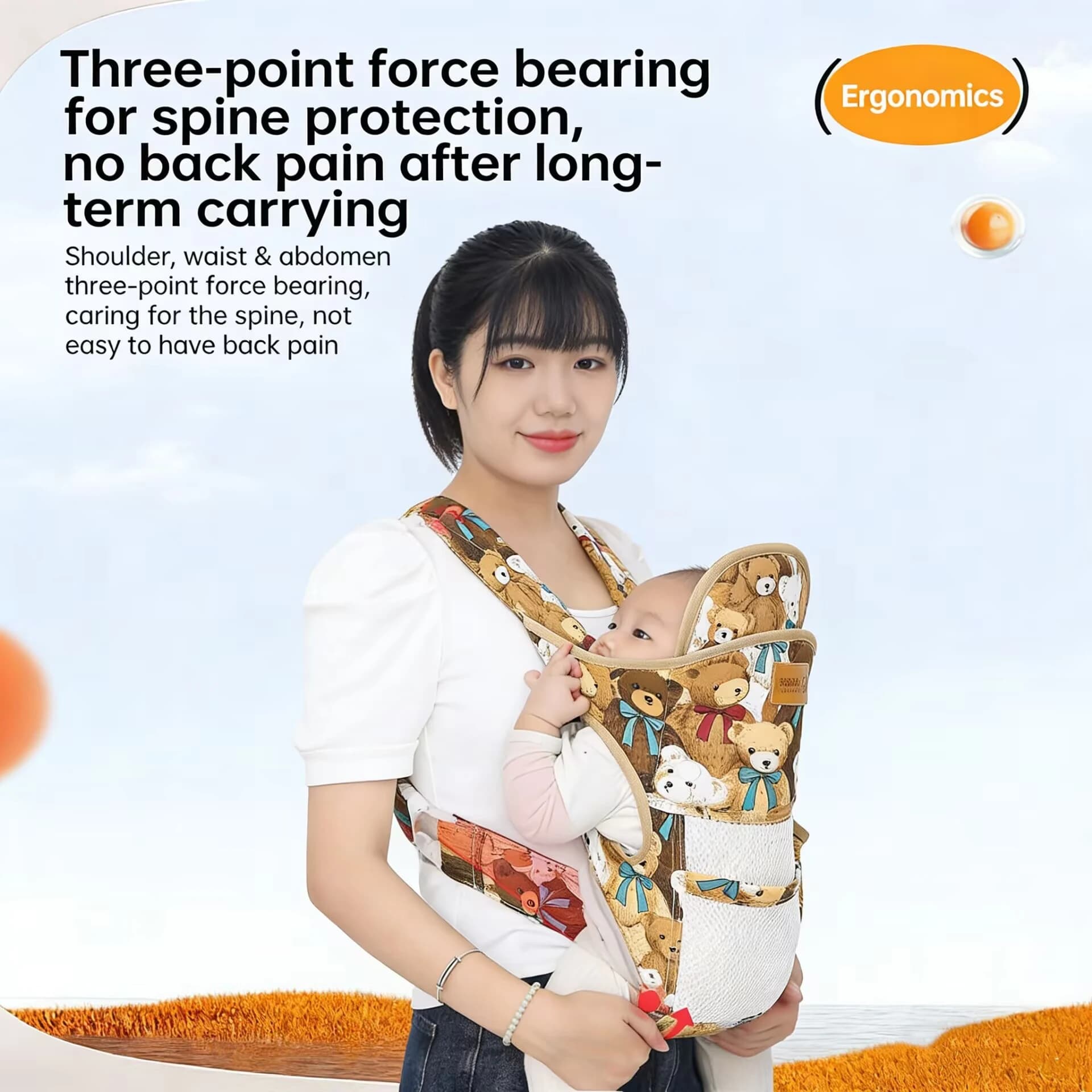 Baby Waist Outdoor Go Out Travel Holding Stool Four Seasons Multi-functional Infant Toddler Carrier Strap Front Back Universal