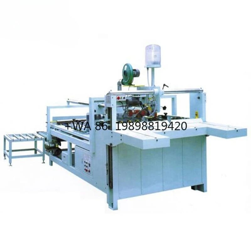 Macchina per cucire e incollaggio pieghevole per scatole Cucitrice automatica per scatole di cartone ondulato con reggiatura