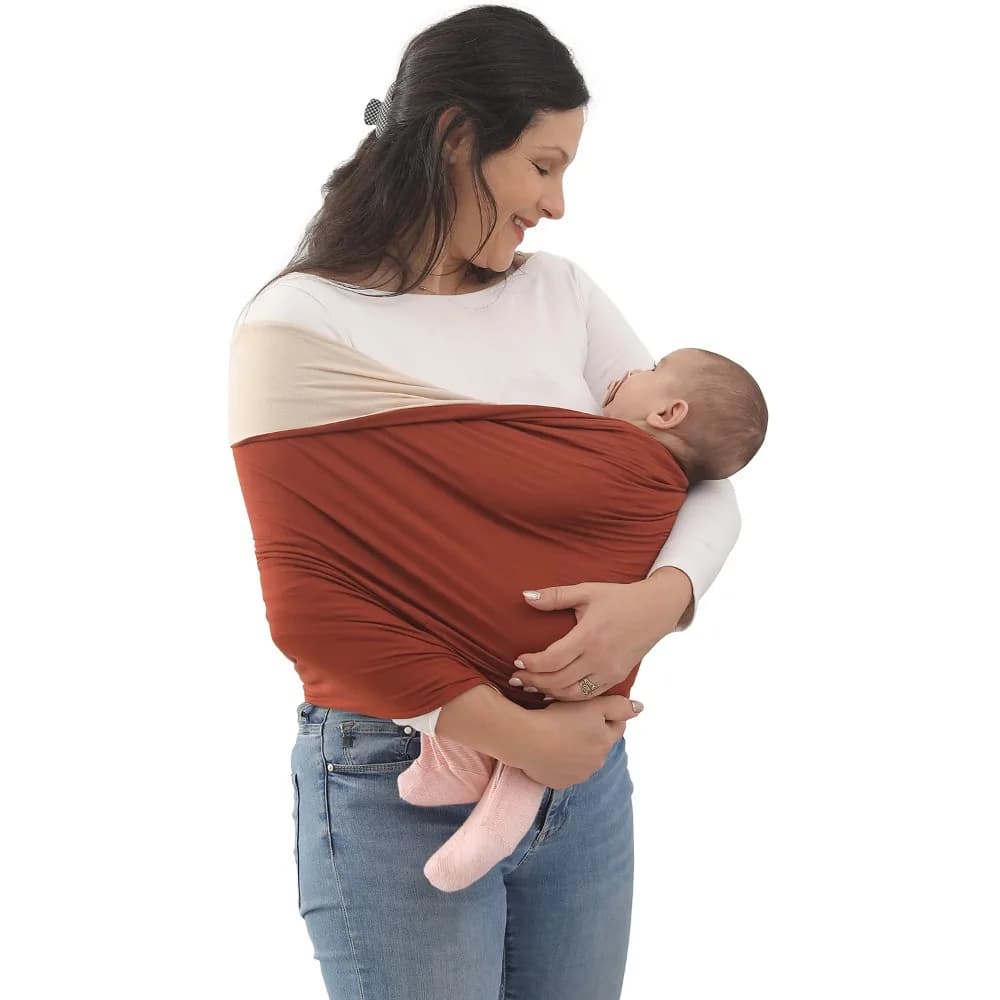 Unisex Baby Wrap Carrier Elasticity Breathable Baby Carrier Slings Hand Free Infant Carrier Slings for Newborn Up To 15KG