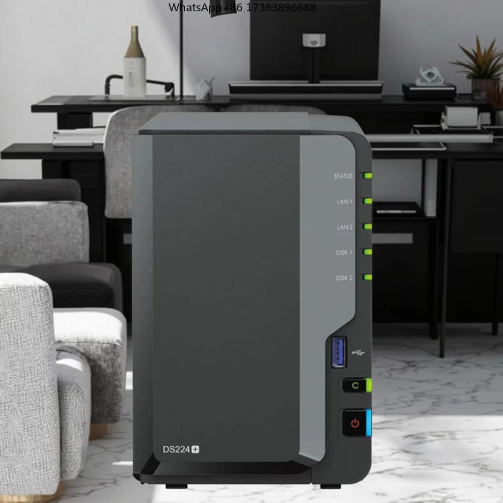 Nuovissimo Synology DS224+ NAS a 2 Bay Senza Dischi con Interfaccia USB, Formato Rack 2U DiskStation per Archiviazione di Rete Disponibile