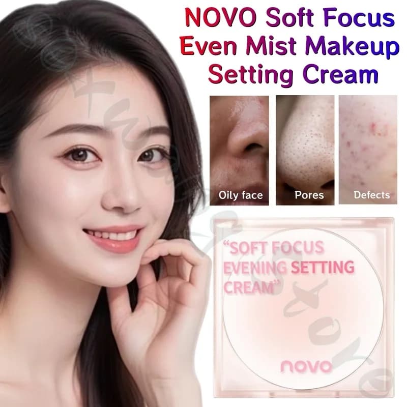 NOVO Soft Focus Even Mist Balsamo Fissante per il Trucco Microdermoabrasione Correttore Riduce la Lucentezza Oleosa e Previene la Rimozione del Trucco