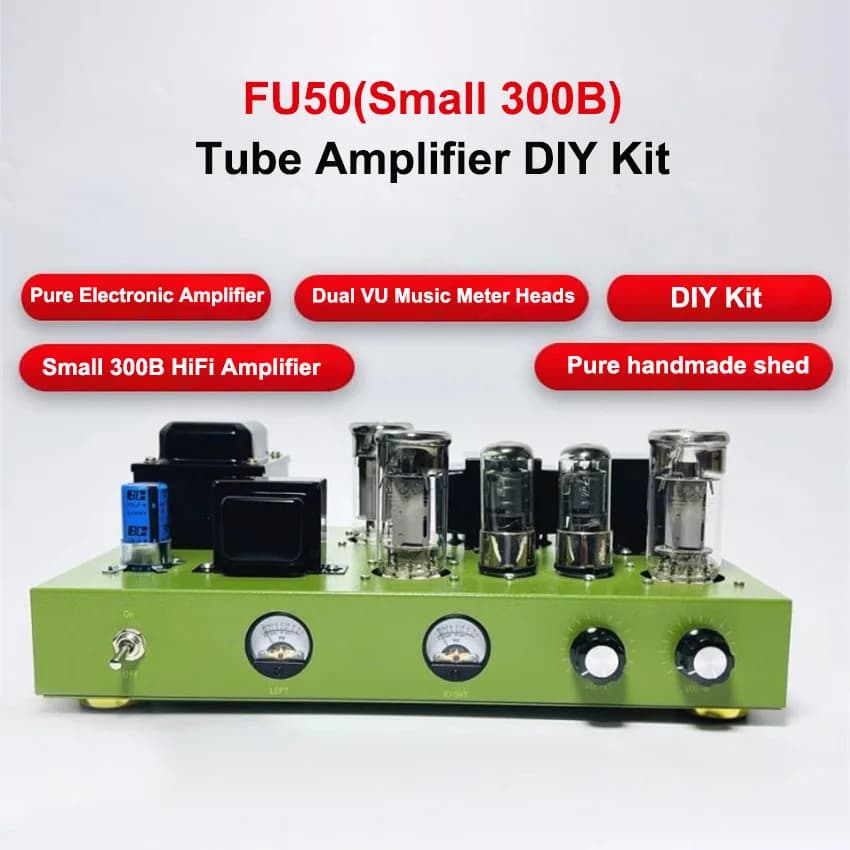 Fu50 Valve Amplifier DIY Kit 8w * 2 Bluetooth Vu Meter High Power Class A Audio A Simplifier High-end Amplifier DIY Kit 220V