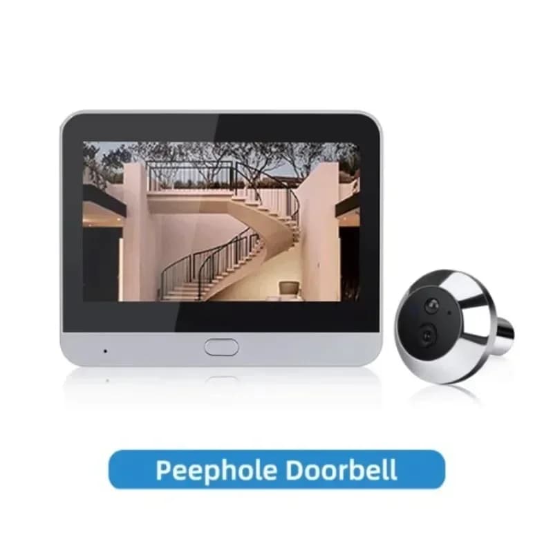 Nuova Smart Home WiFi Spioncino Telecamera Campanello Telecamera 1080P 4.3 pollici PIR Visione notturna Rilevazione movimento Visualizzatore porta digitale