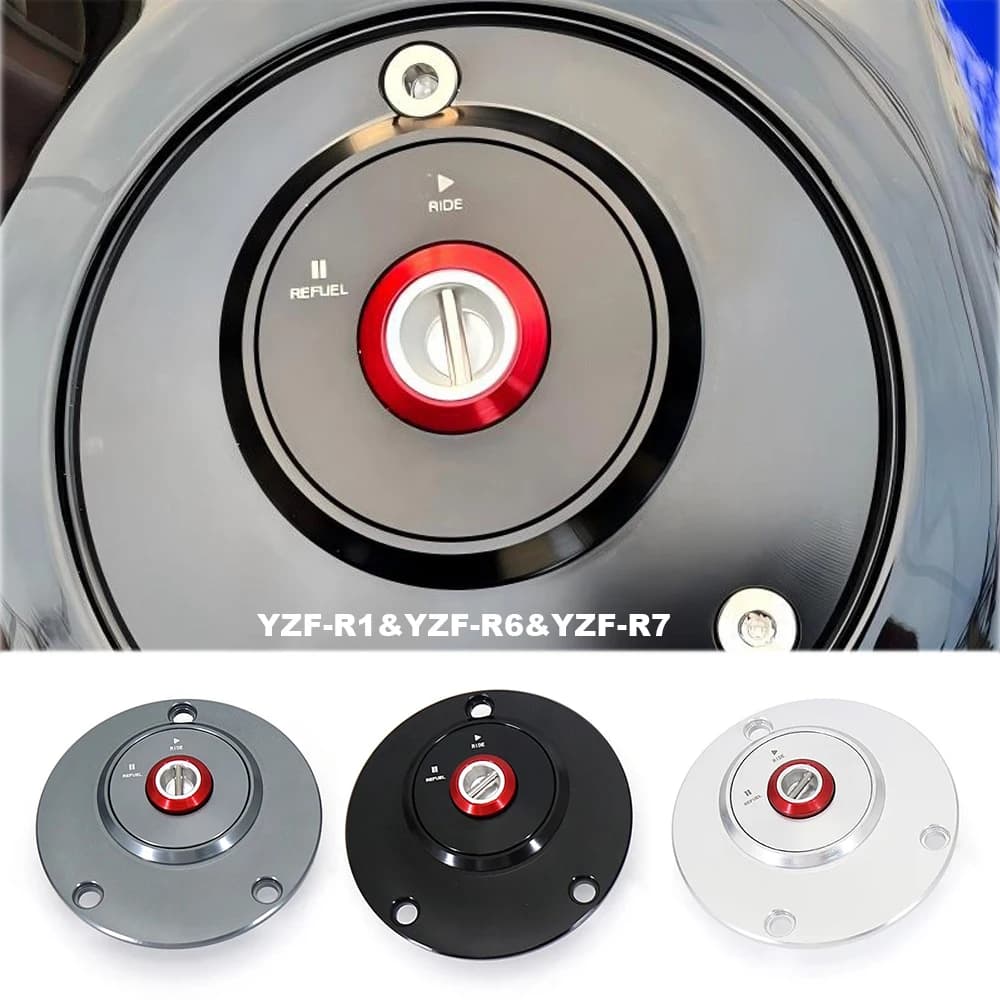Tappo Serbatoio Moto in Alluminio CNC a Sgancio Rapido per YAMAHA YZF R1 R1M R6 GYTR Race R7 2021-2025 - Accessori Coperchio Serbatoio Carburante
