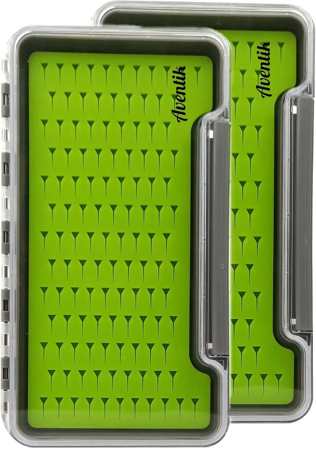 Scatola per Mosche da Pesca Super Sottile in Silicone, Custodia Impermeabile per Attrezzatura, Contiene 110 Mosche, 18,7 cm x 10,2 cm x 1,6 cm