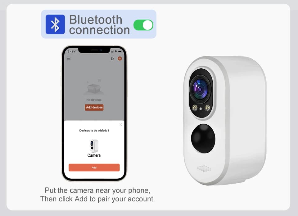 Tuya APP Bluetooth 3MP 1296P Standby prolungato Basso consumo Alimentazione a batteria Telecamera IP AI Rilevazione movimento umanoide Baby monitor