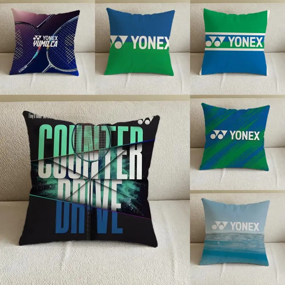 Set di fodere per cuscini in lino naturale, decorazione all-in-one per divano, camera da letto e sedia Sport Brand Yonex