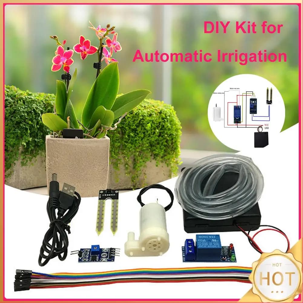 Automatic Irrigation Module DIY Kit Watering System Kit Soil Moisture Sensor Relay Module Mini Water Pump for Arduino
