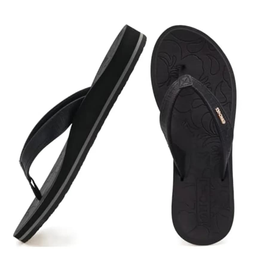 Infradito da donna comode per l'estate, sandali infradito da spiaggia con supporto plantare ammortizzato per camminare, tappetino yoga, per interni ed esterni S