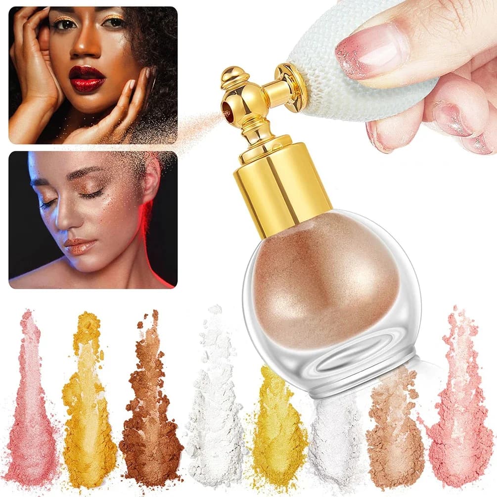 Etichetta privata Spray glitterato a 10 colori Logo personalizzato Pigmentato Diamante Ombretto lucido in polvere e trucco sostitutivo Commercio all'ingrosso