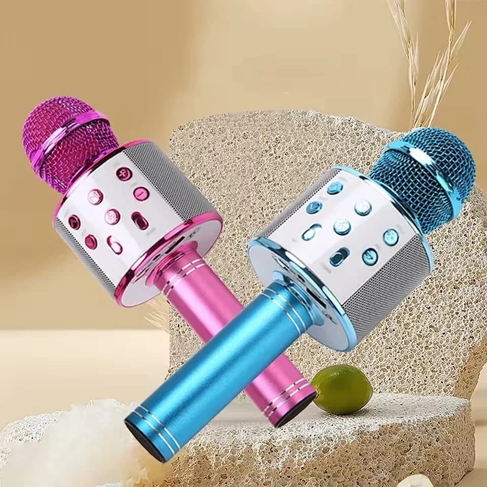 Altoparlante Bluetooth per microfono karaoke wireless, controlli multifunzione Microfono portatile 5 in 1 per canto per feste