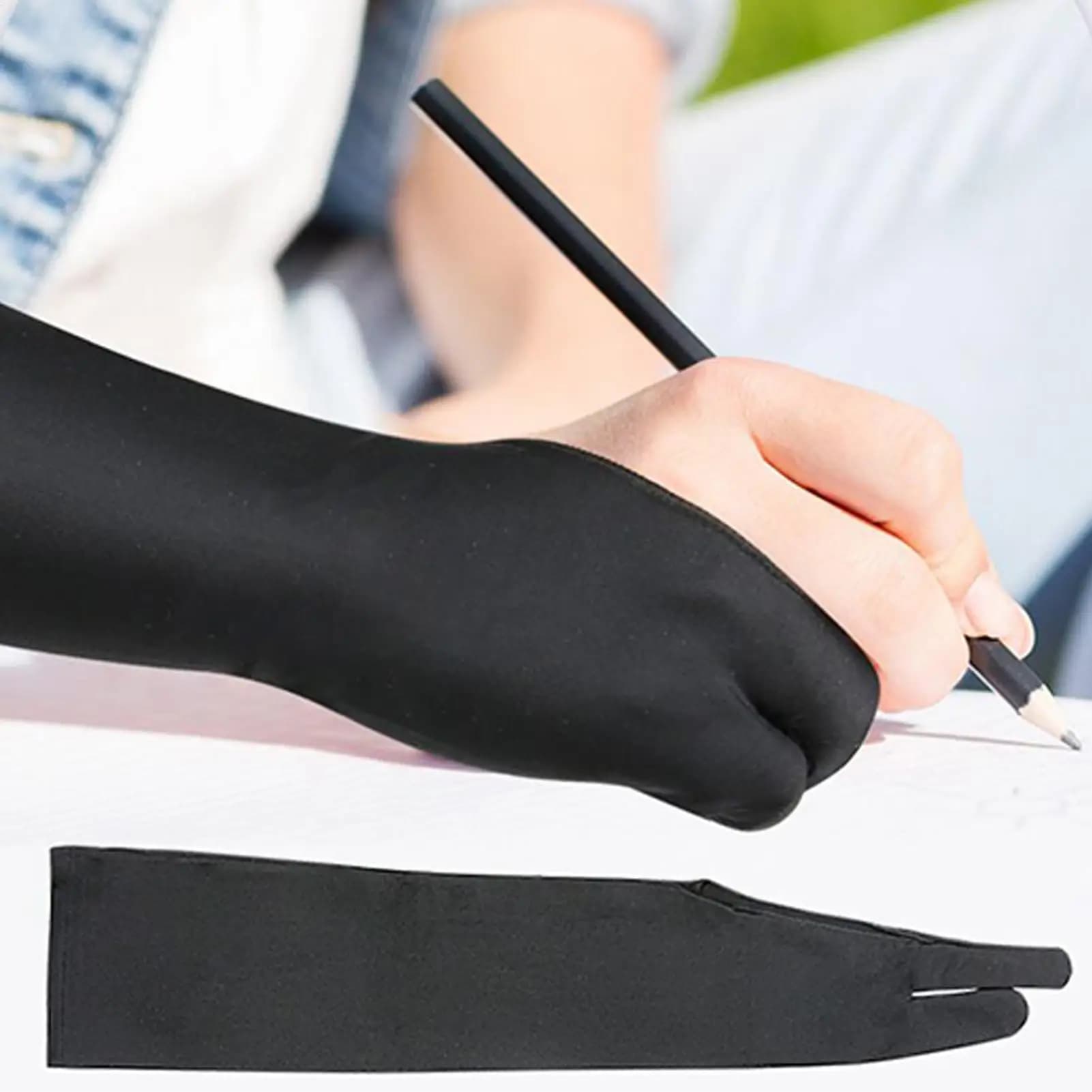 For drawing Tablet Anti-fouling Glove Anti-Mistouch Anti-abrasion and anti-traction Two- finger anti-touch painting glove