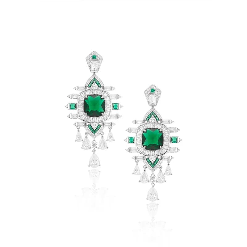 Orecchini Pendenti in Argento Sterling 925 con Zirconia Cubica 5A, Placcati in Oro 18K, Marca MS MuShan, Gioielli Eleganti per Moglie