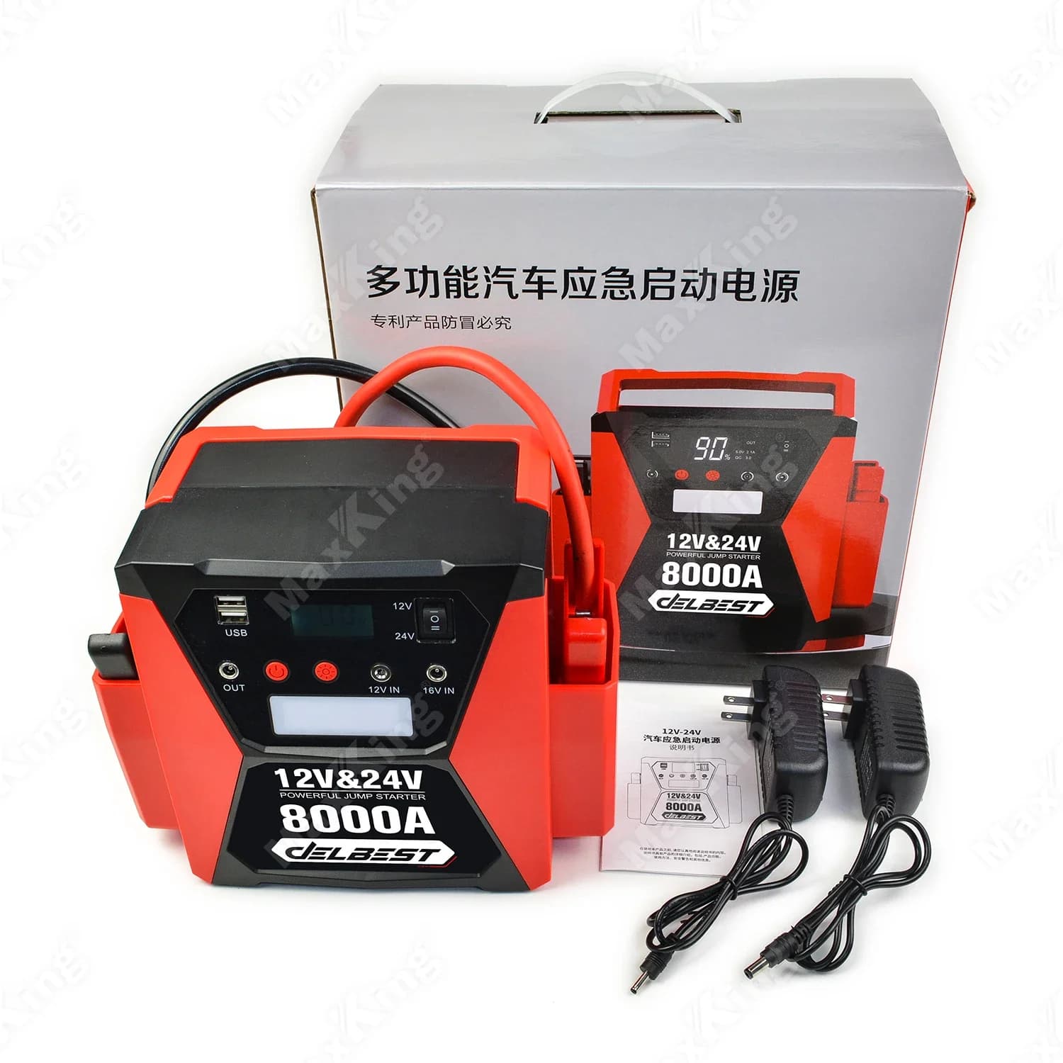 Avviatore di Emergenza 24V per Auto, Power Bank Portatile per Avviamento Auto, Strumento di Emergenza per Veicoli