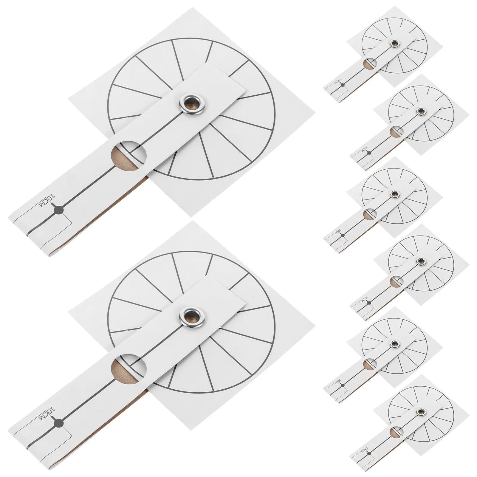 8Pcs Wall Clock Ruler DIY Assembly Paper Scale Accurate Measurement Tool Graduation Pointer for Wall Clock Location of Ruler