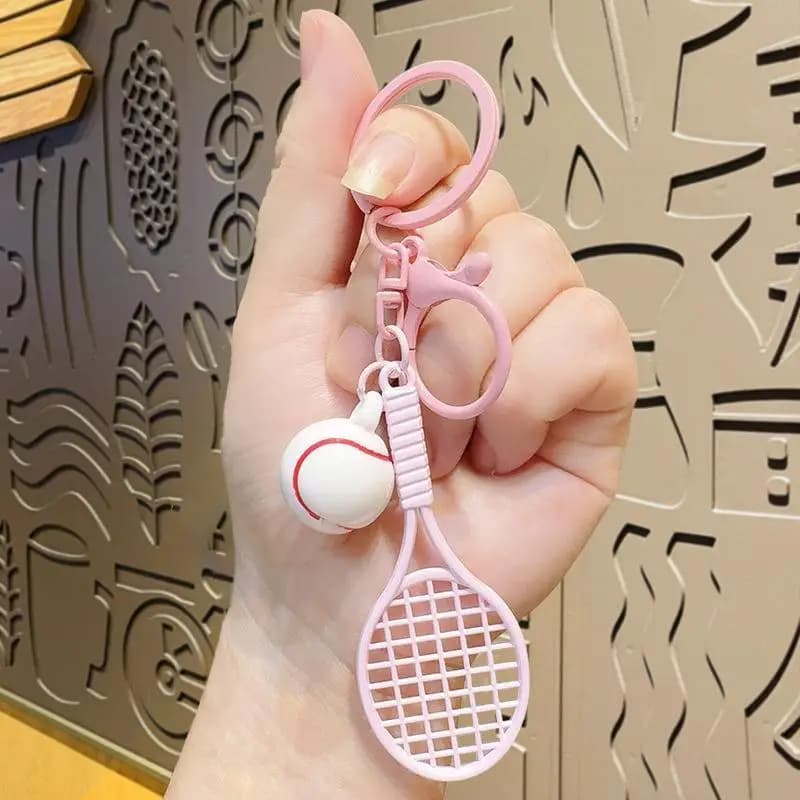 Sports Mini Tennis Keychain Tennis Ball Key Ring Bag Pendant Party Favors For Boys Girls School Carnival Reward Gift