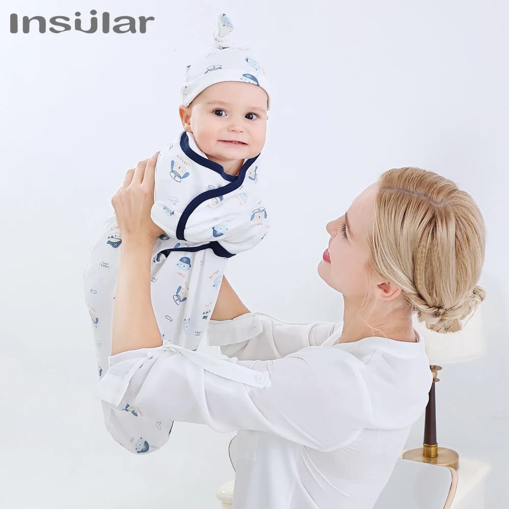 Baby blankets in muslin newborn sleeping bag with soft hood Swaddle Wrap cotton baby bed linen accessories Swaddle bath towel