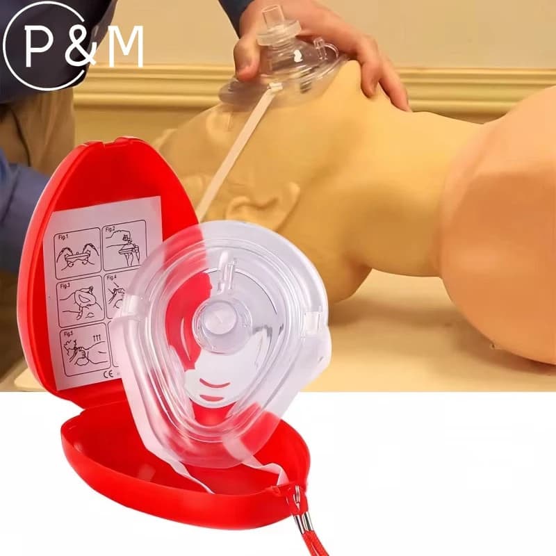 CPR Rescue Mask Adult Pocket Resuscitator Outdoor First Aid Cardiac Rescue Mask Survival Equipment