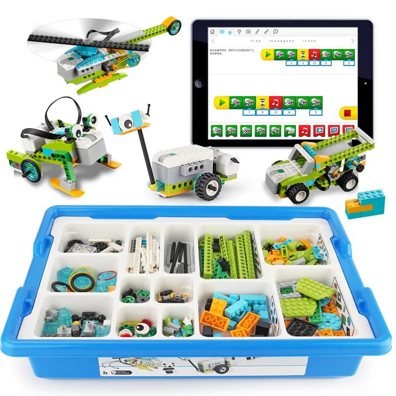 Blocchi di costruzione Parti tecniche Compatibile 45300 WeDo 2.0 Robotica Costruzione Core Set Building Blocks Regali educativi fai da te