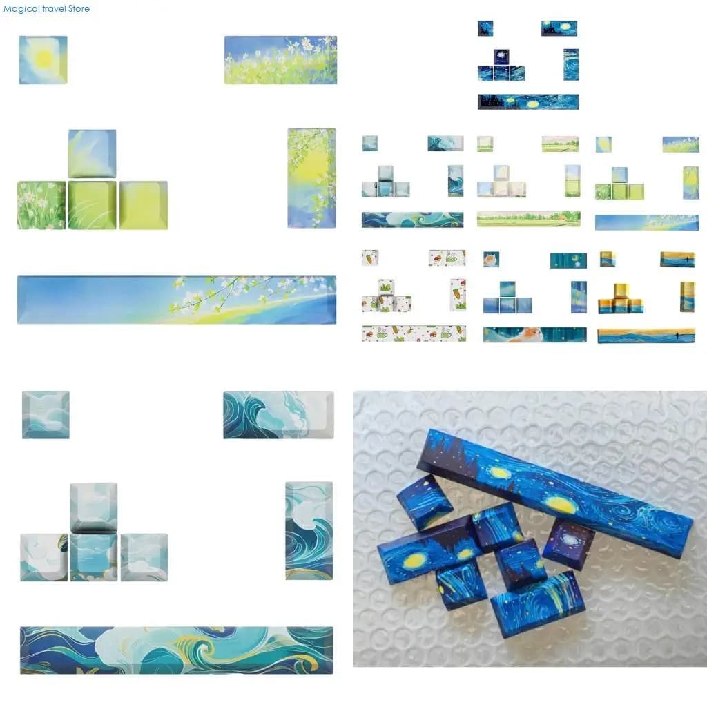 N2UB PBT Keycap for Mechanical Keyboards Original Profile 5-side Dyes-Sub Lotof 8