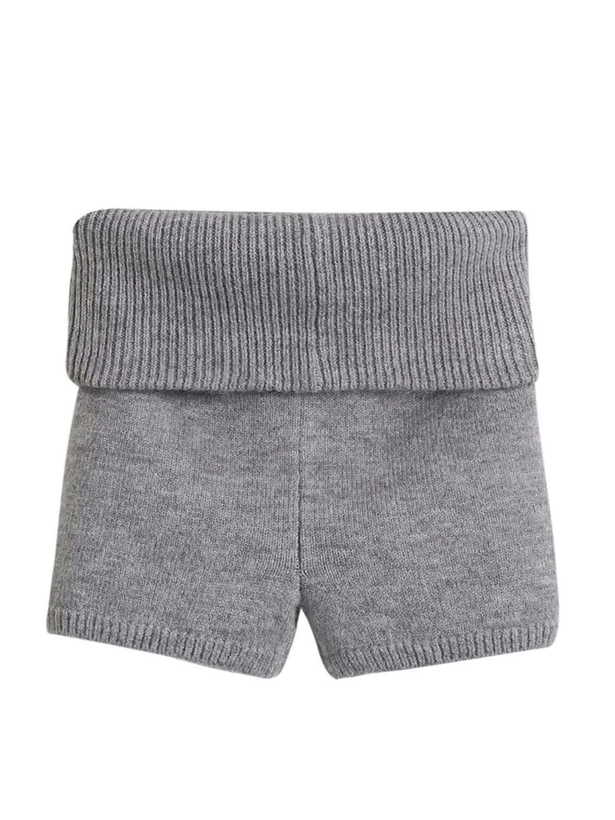 Low Waist Knitted Slim Fit Casual Shorts Women's Street Style Pure Desirable Spicy Girl Elastic Flip Low Waist Knit Shorts